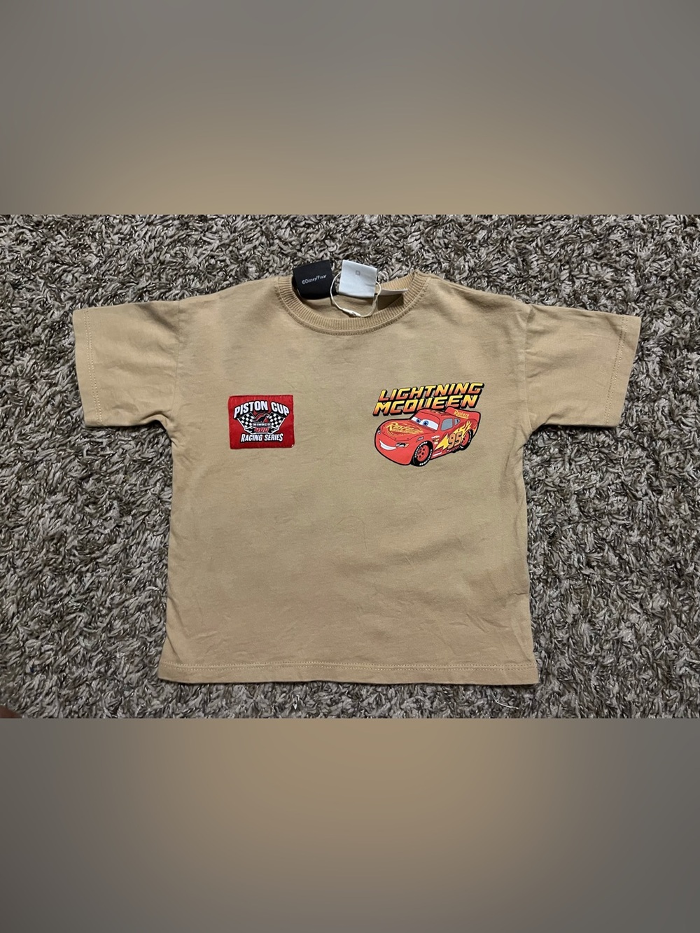 Zara Tan Lightning McQueen Graphic Tee
